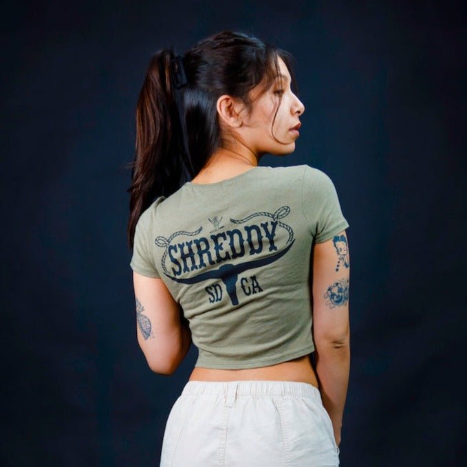 Cowgirl Form - Fitting Crop Tee (Womens) - Shreddy