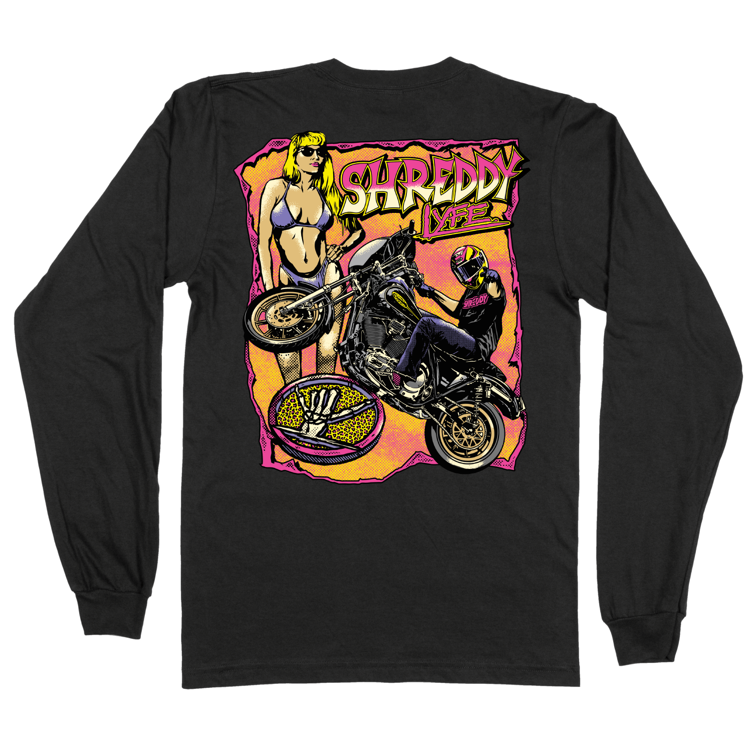 Hot Summer Long Sleeve Black (Mens) - Shreddy